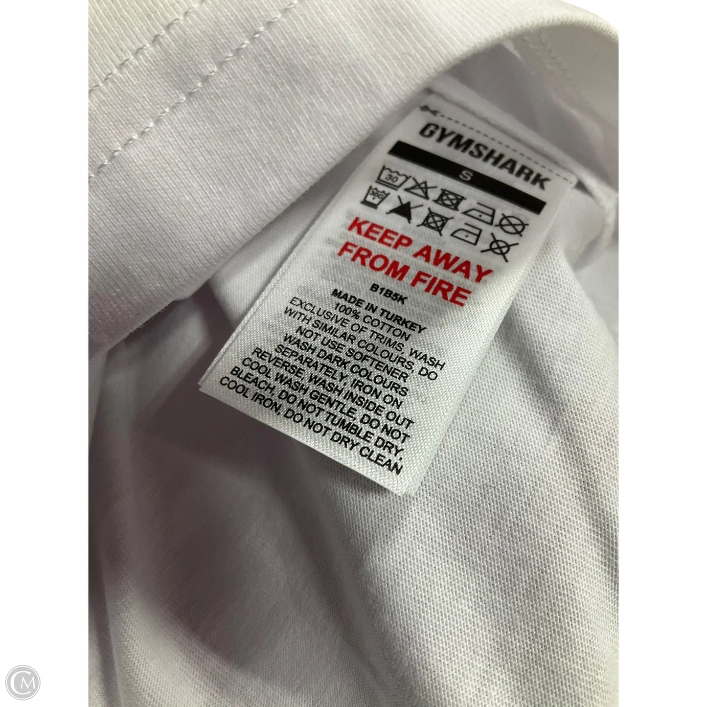 Athletic Top Short Sleeve By Gym Shark In Pink & White, Size: S