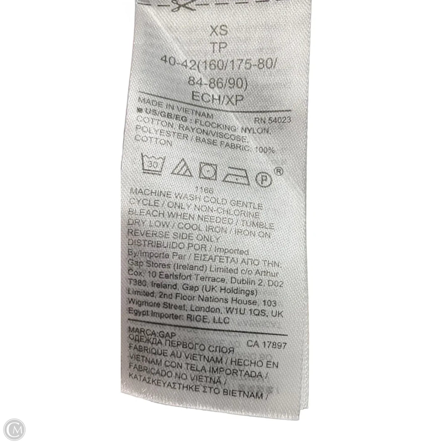 Top Long Sleeve By Gap In Polkadot Pattern, Size: Xs