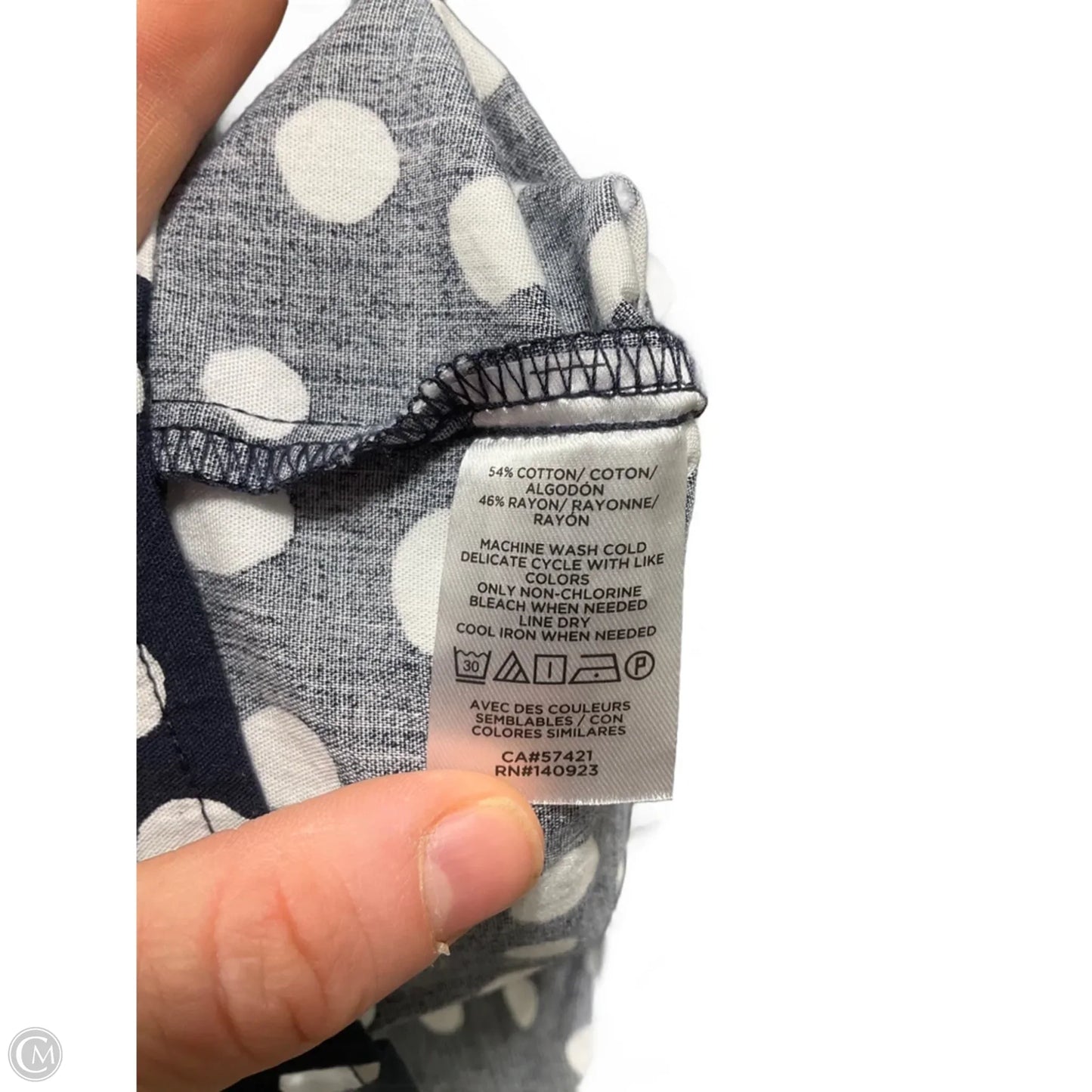 Top Sleeveless By Loft In Polkadot Pattern, Size: M