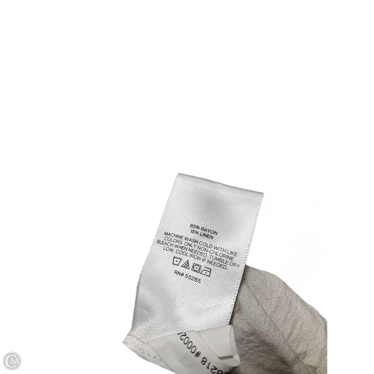 Top Short Sleeve By Express In Cream & Grey, Size: M