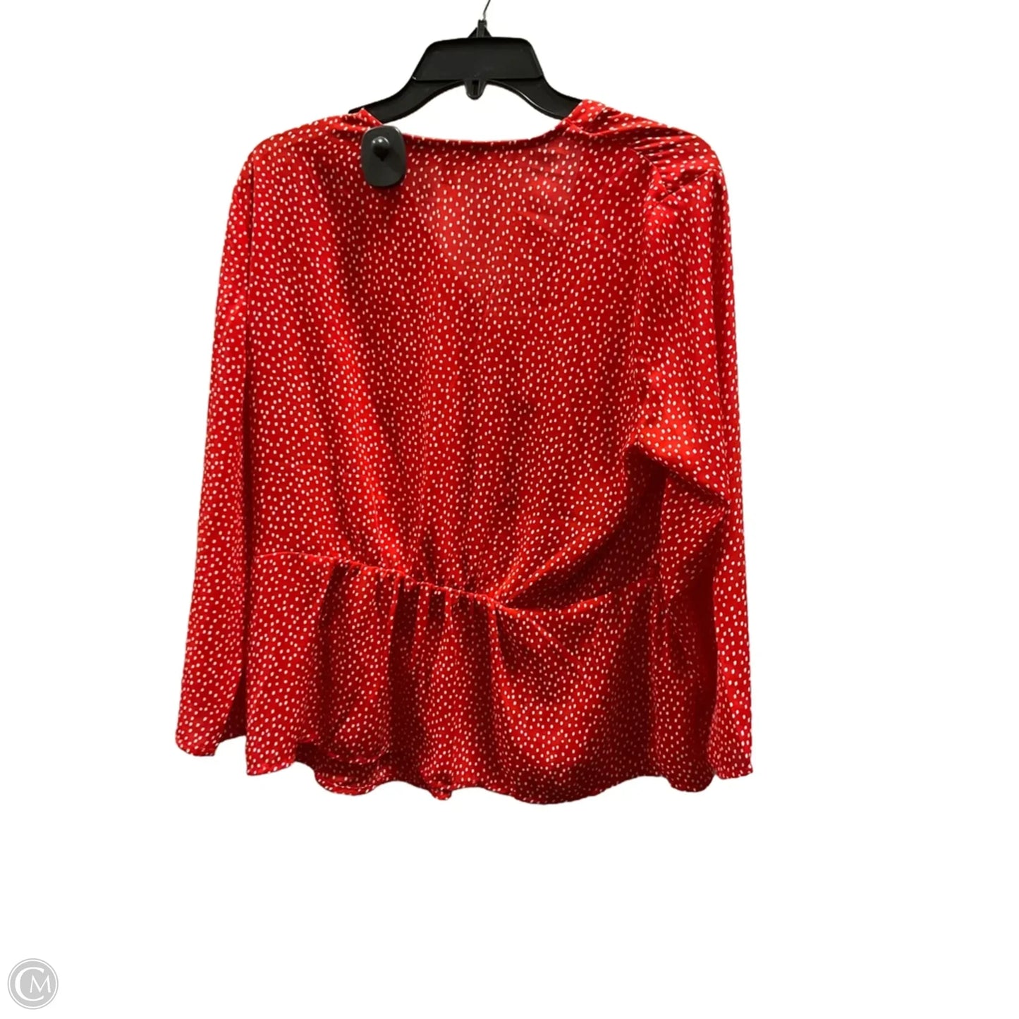 Top Long Sleeve By Banana Republic In Polkadot Pattern, Size: L