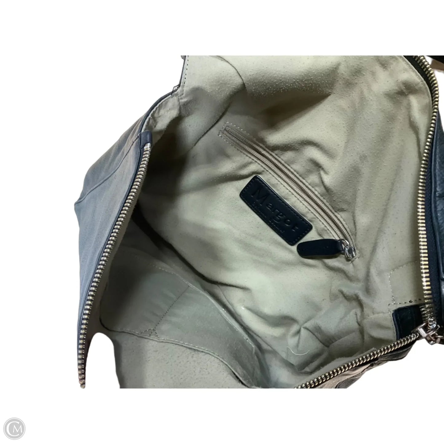 Handbag Leather By Margot, Size: Medium