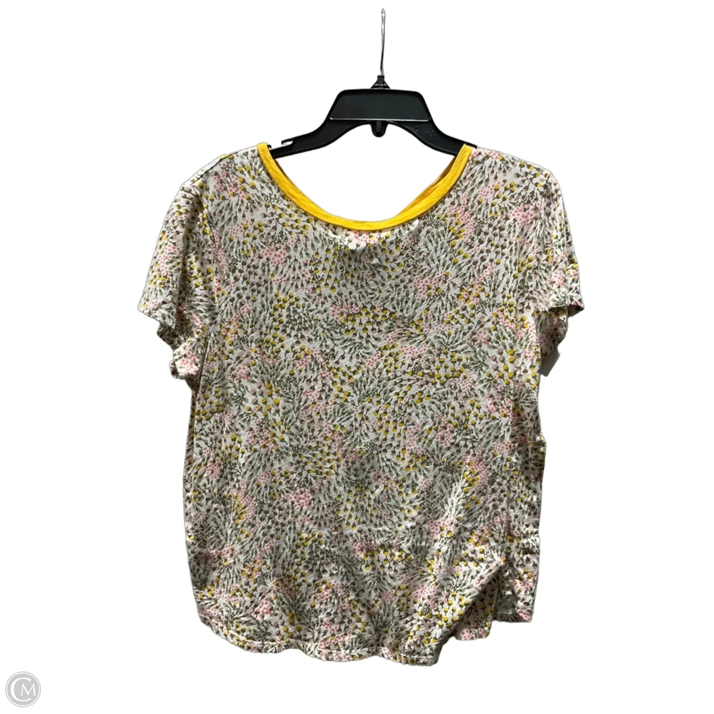 Top Short Sleeve By Loft In Floral Print, Size: Xl
