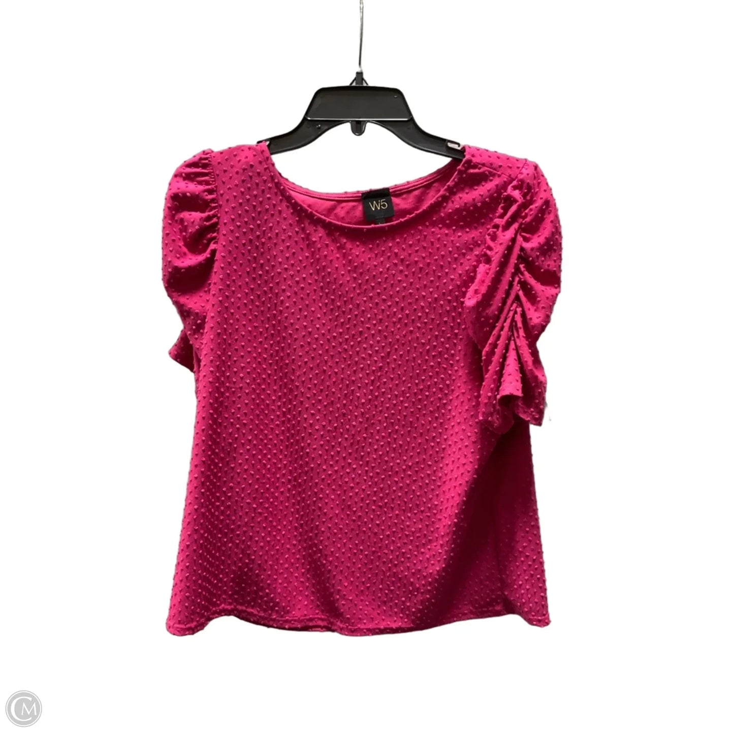 Top Short Sleeve By W5 In Pink, Size: L