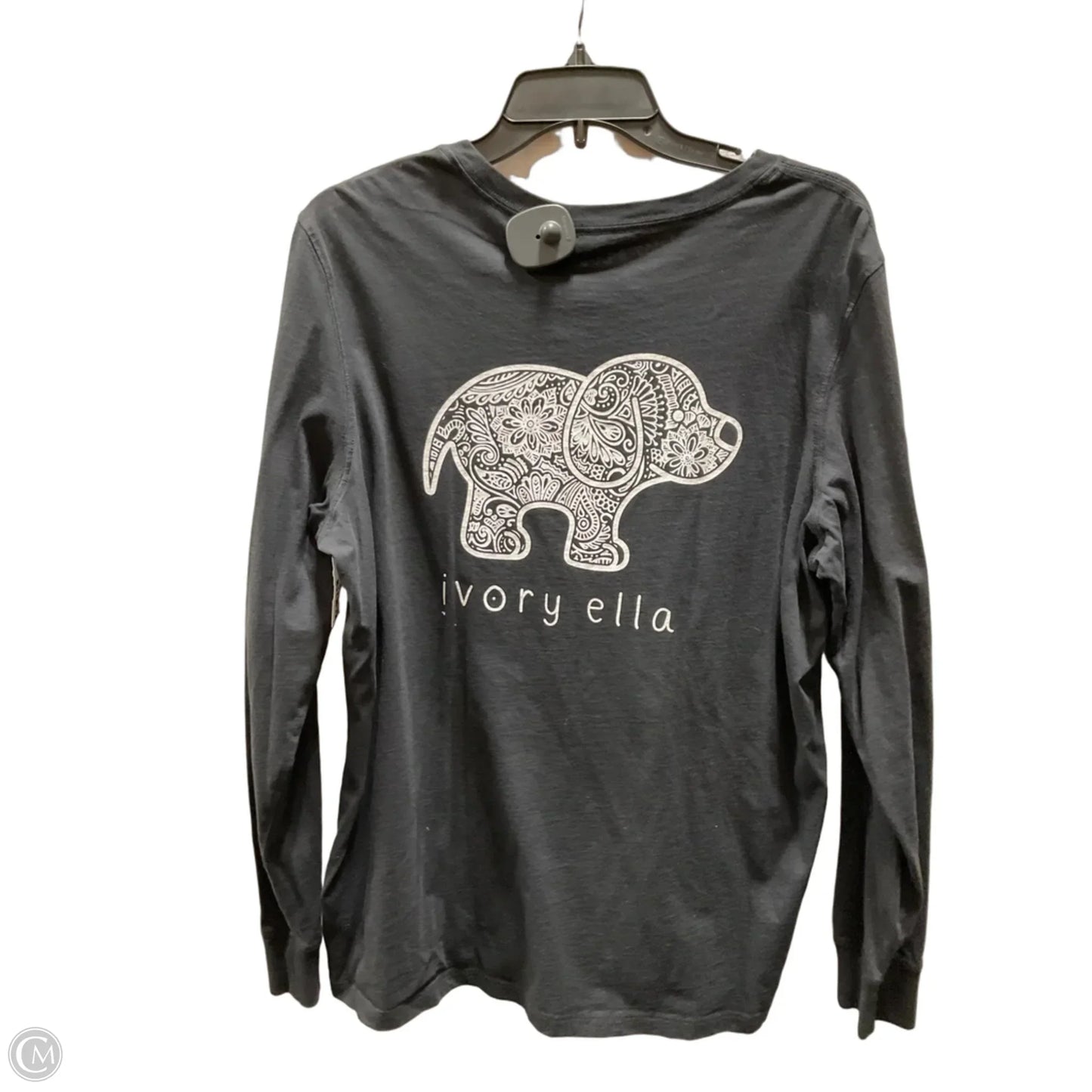 Top Long Sleeve By Ivory Ella In Black, Size: Xl