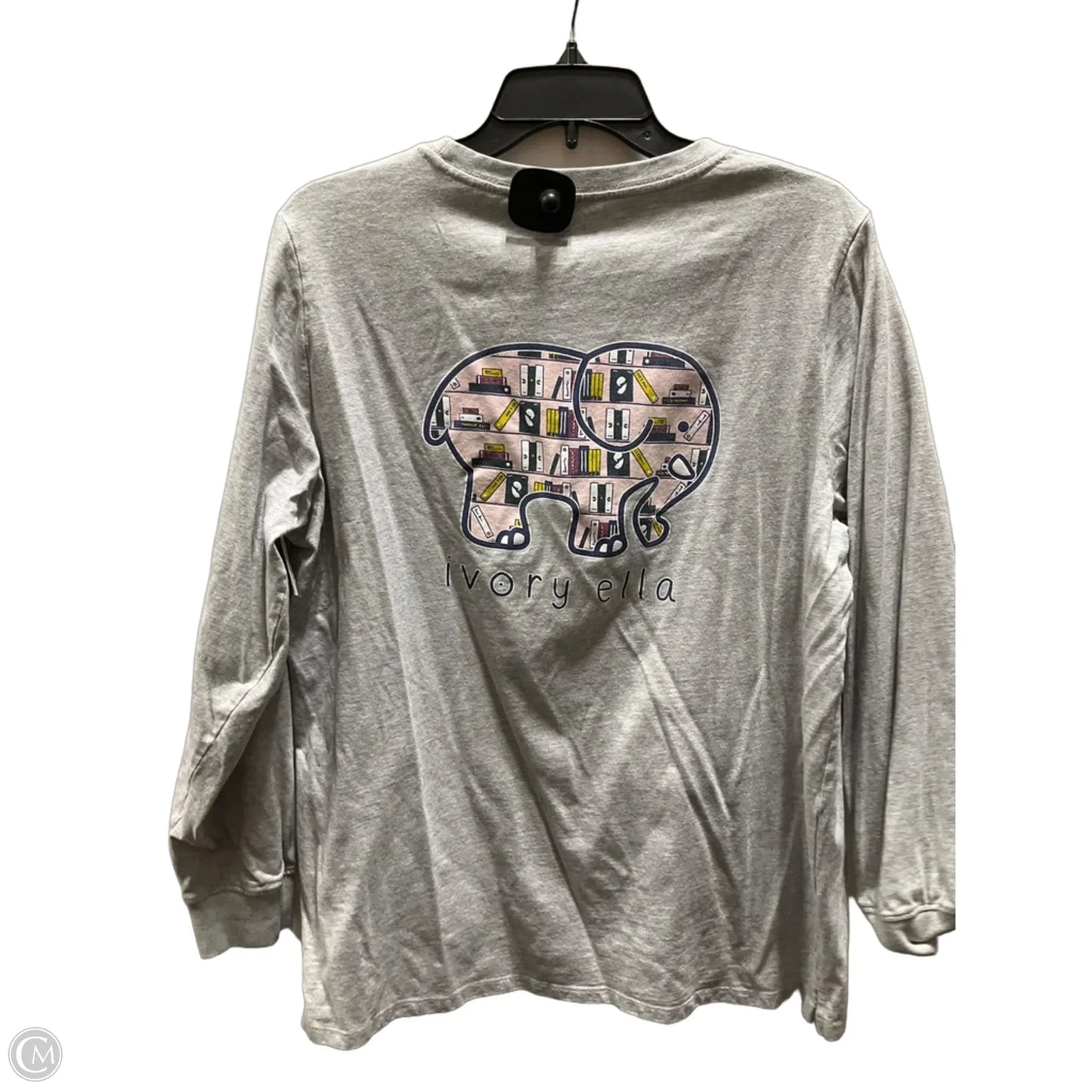 Top Long Sleeve By Ivory Ella In Grey, Size: Xl