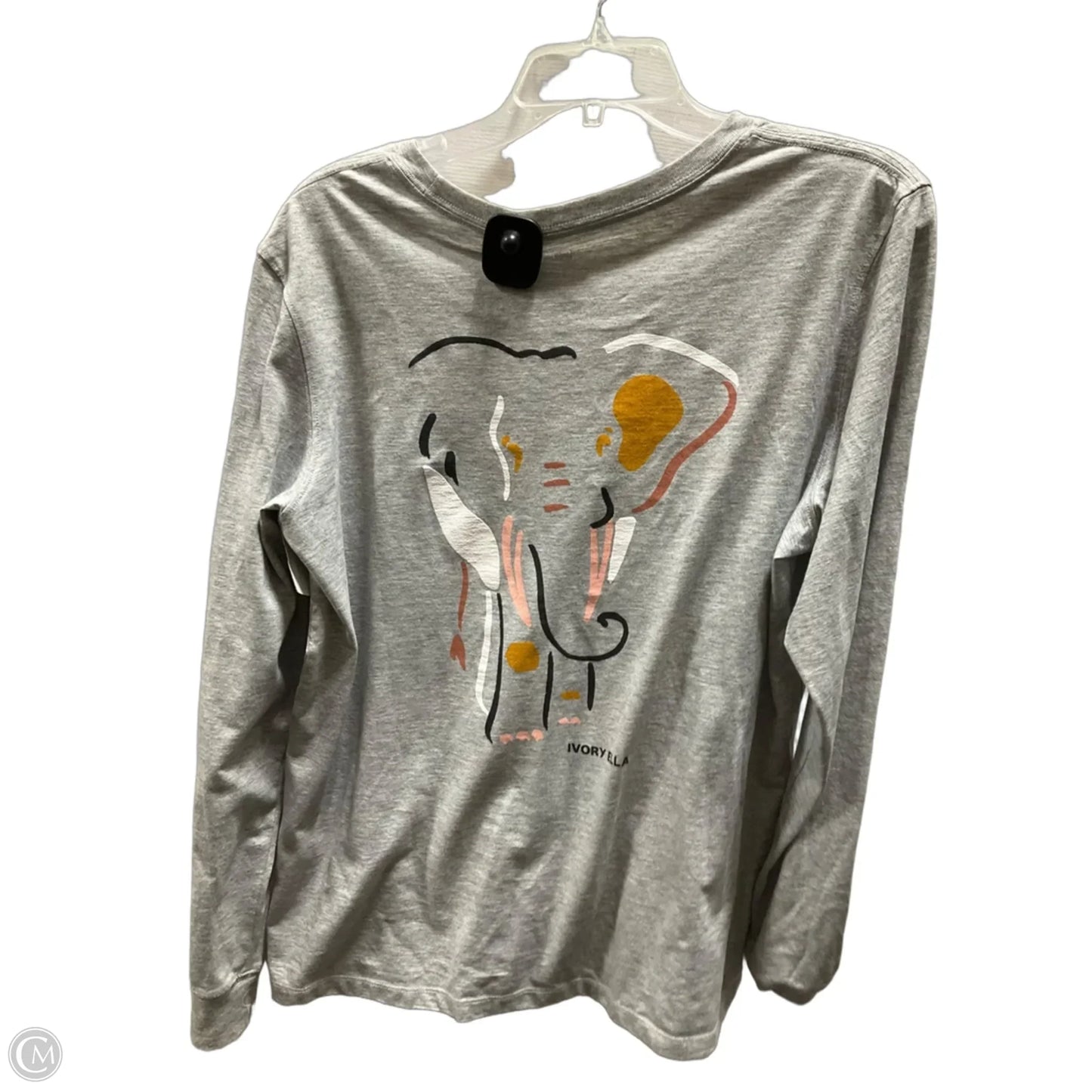 Top Long Sleeve By Ivory Ella In Grey, Size: Xl