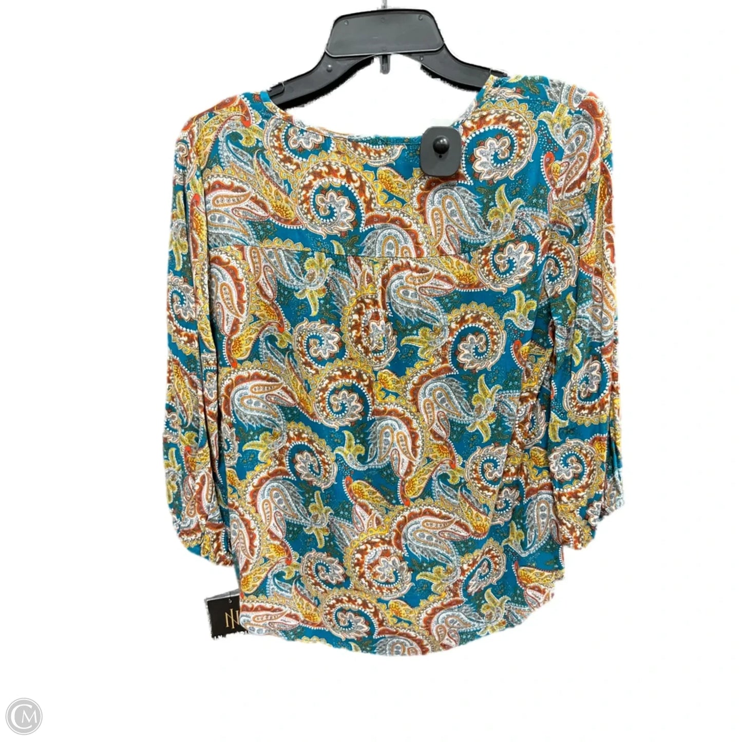 Top Long Sleeve By In Studio In Paisley Print, Size: S
