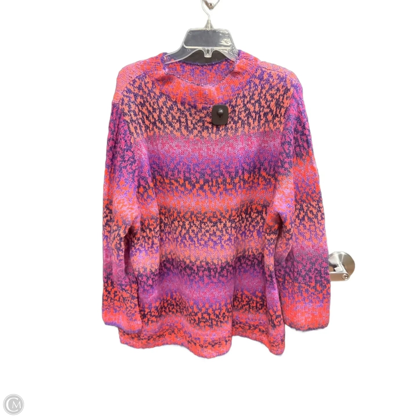 Sweater By Clothes Mentor In Pink & Purple, Size: 2x