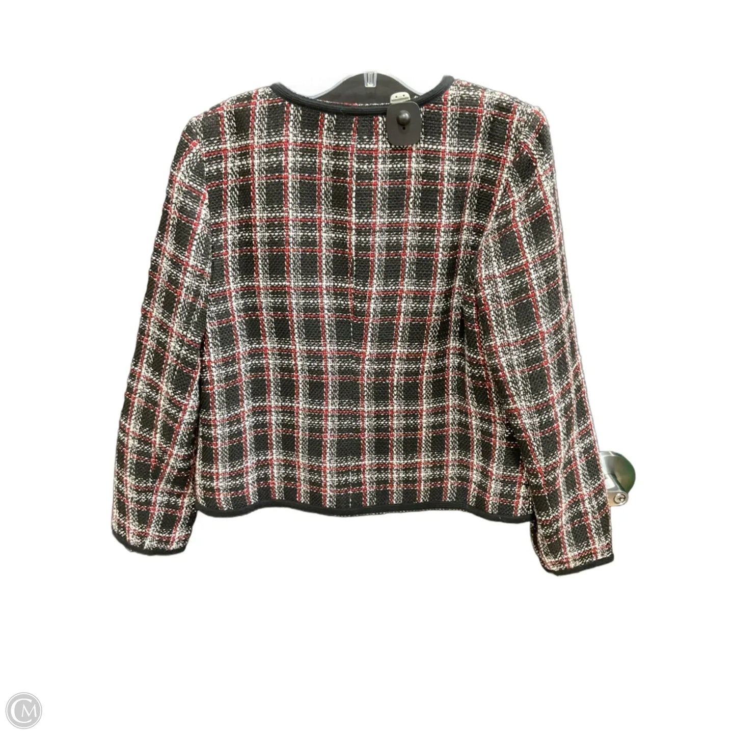 Blazer By Liz Claiborne In Plaid Pattern, Size: M