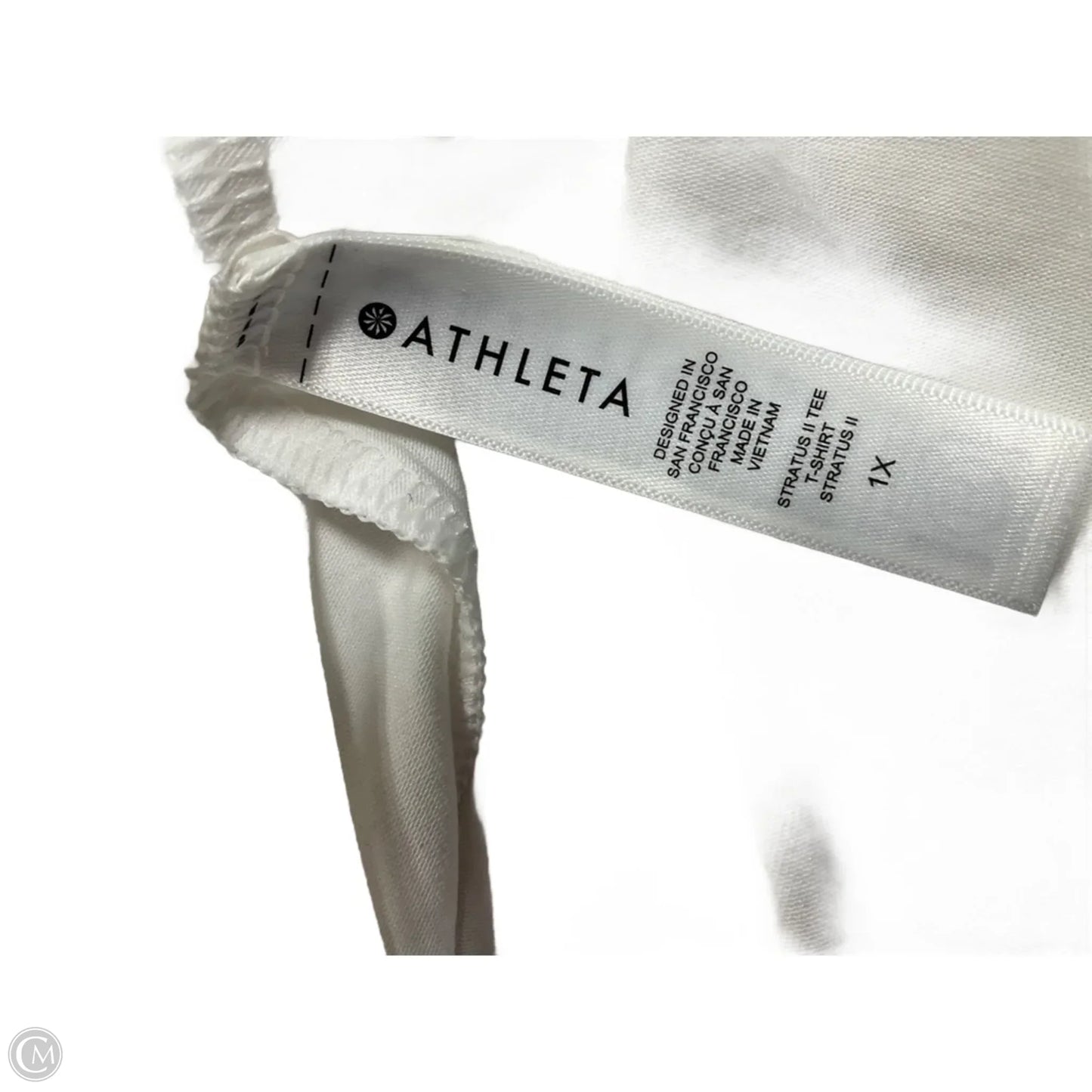 Athletic Top Short Sleeve By Athleta In White, Size: 1x