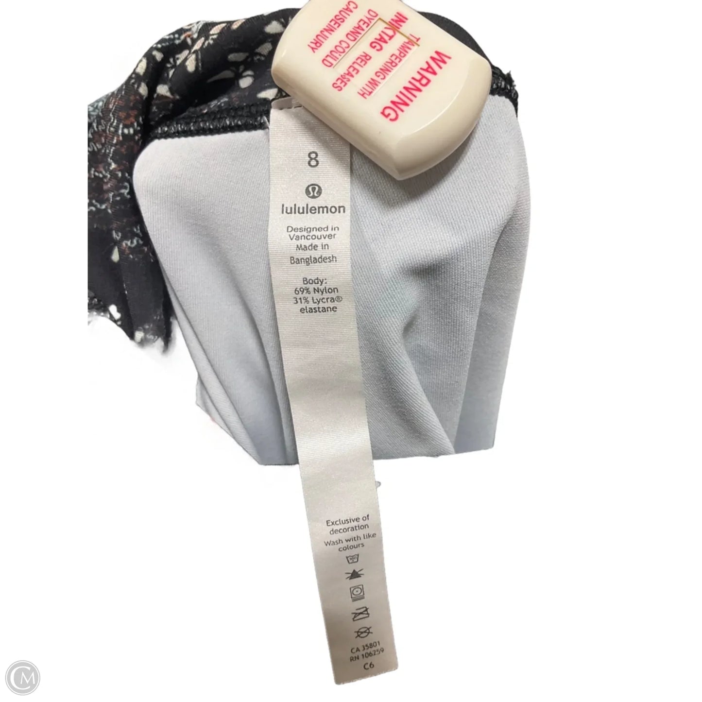 Athletic Leggings By Lululemon In Floral Print, Size: M