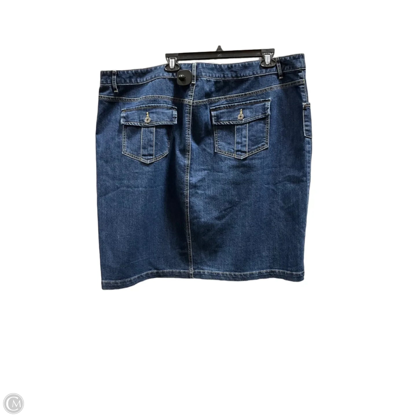 Skirt Mini & Short By Cj Banks In Blue Denim, Size: 4x