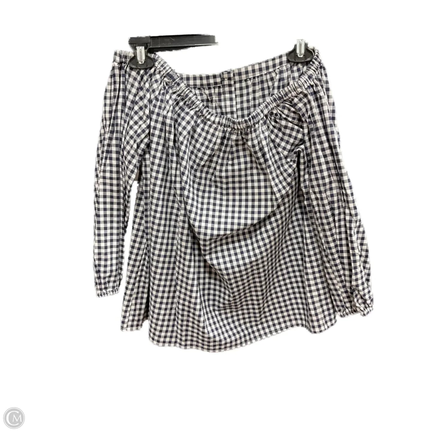 Top 3/4 Sleeve By Merona In Plaid Pattern, Size: S