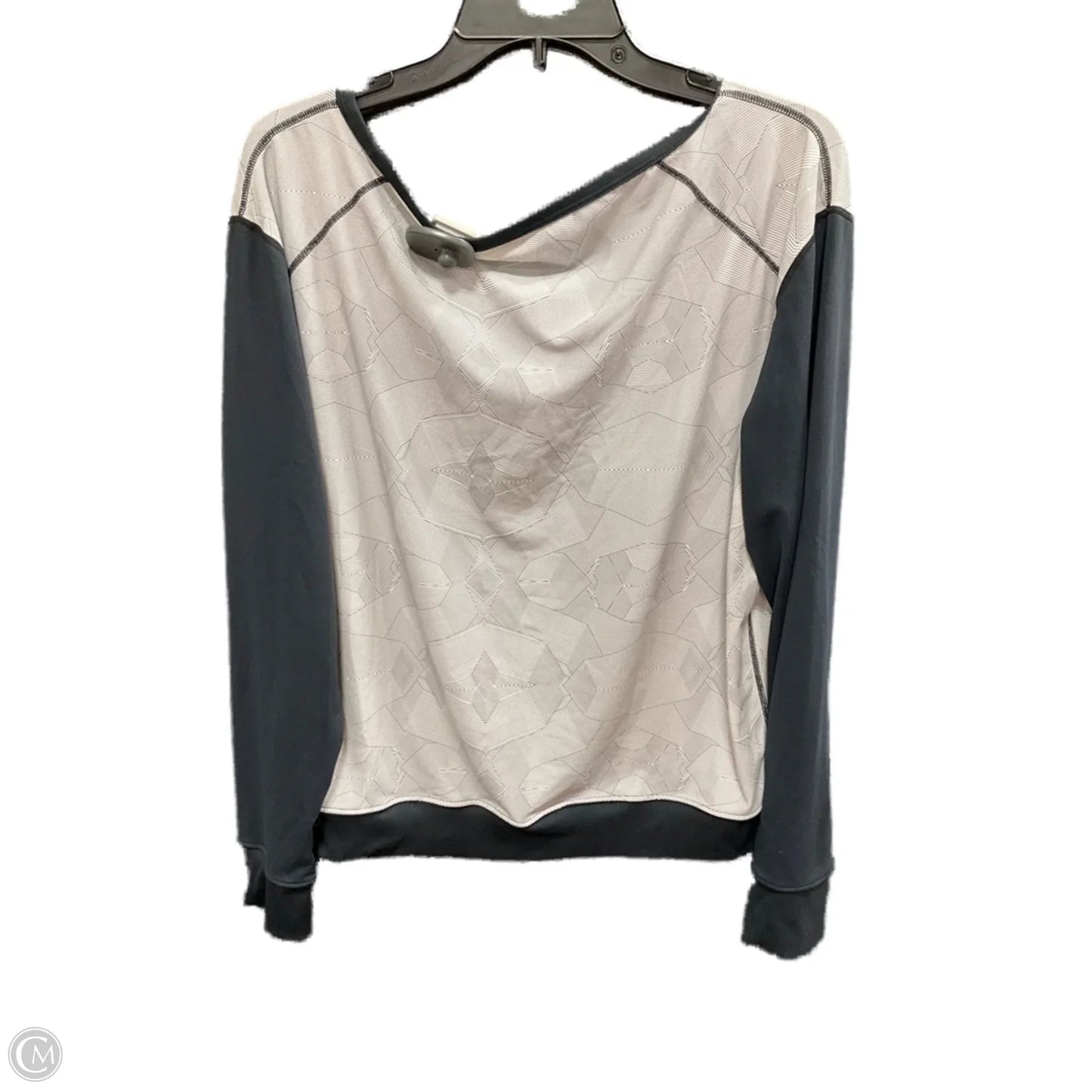 Athletic Top Long Sleeve Crewneck By Fabletics In Black & Grey, Size: Xl