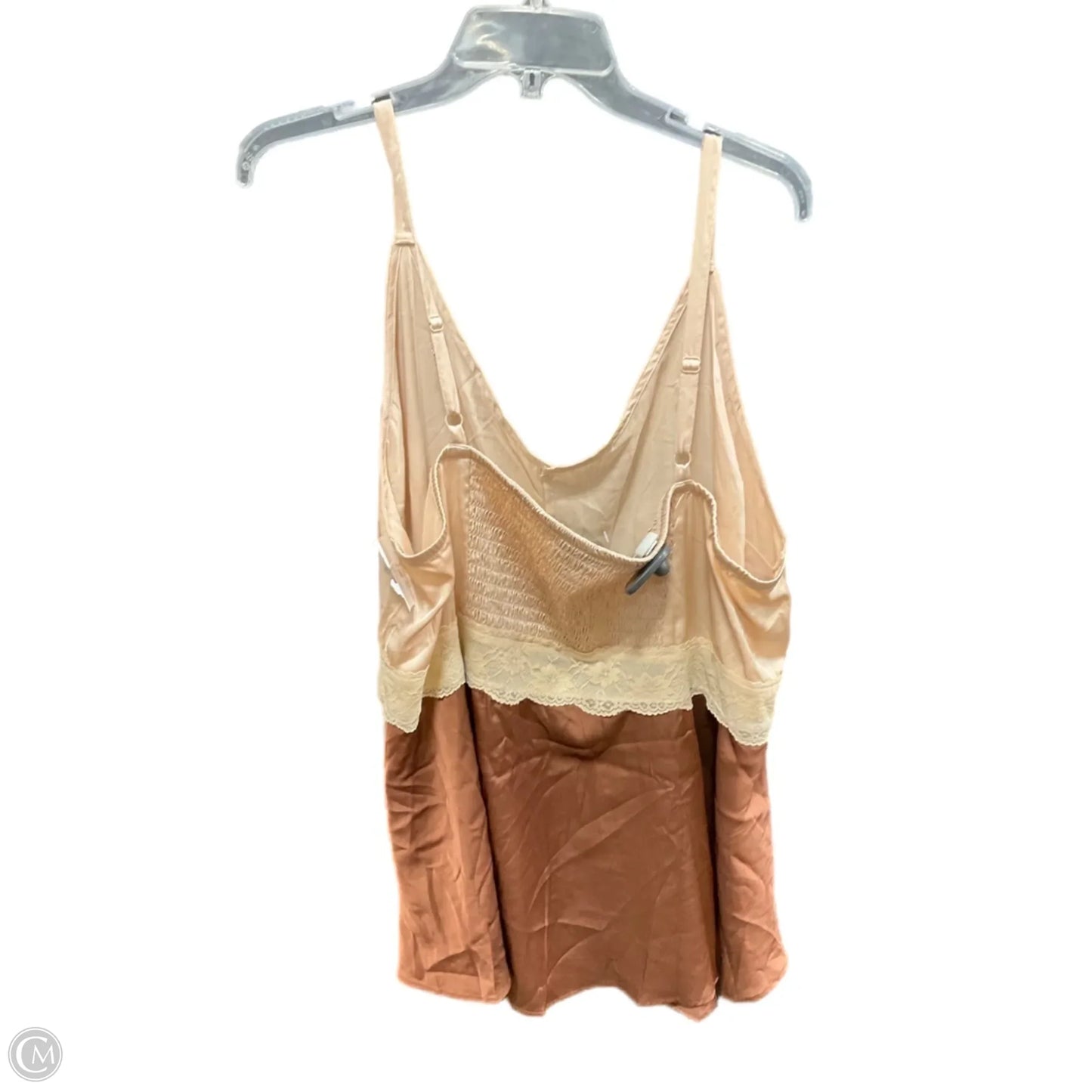 Top Sleeveless By Torrid In Brown & Tan, Size: 2x