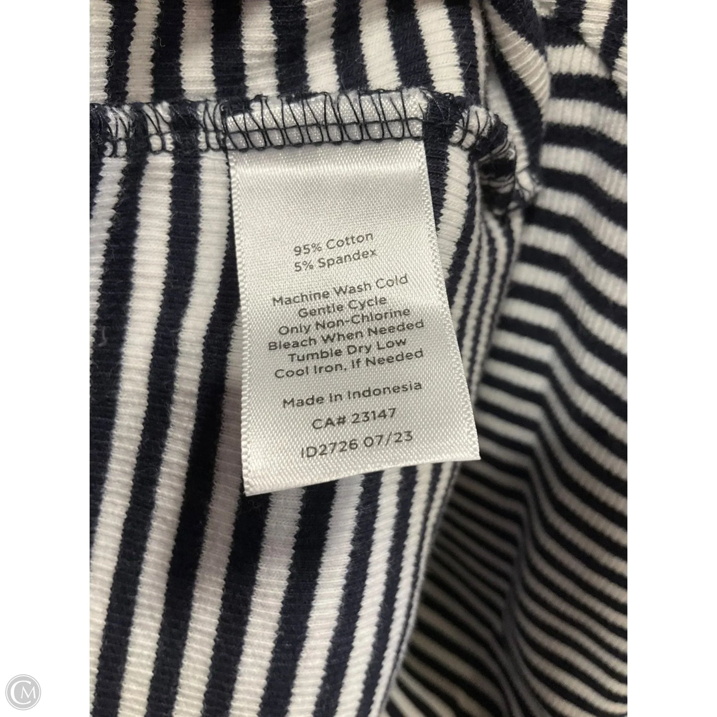 Top Long Sleeve Basic By Talbots In Striped Pattern, Size: M