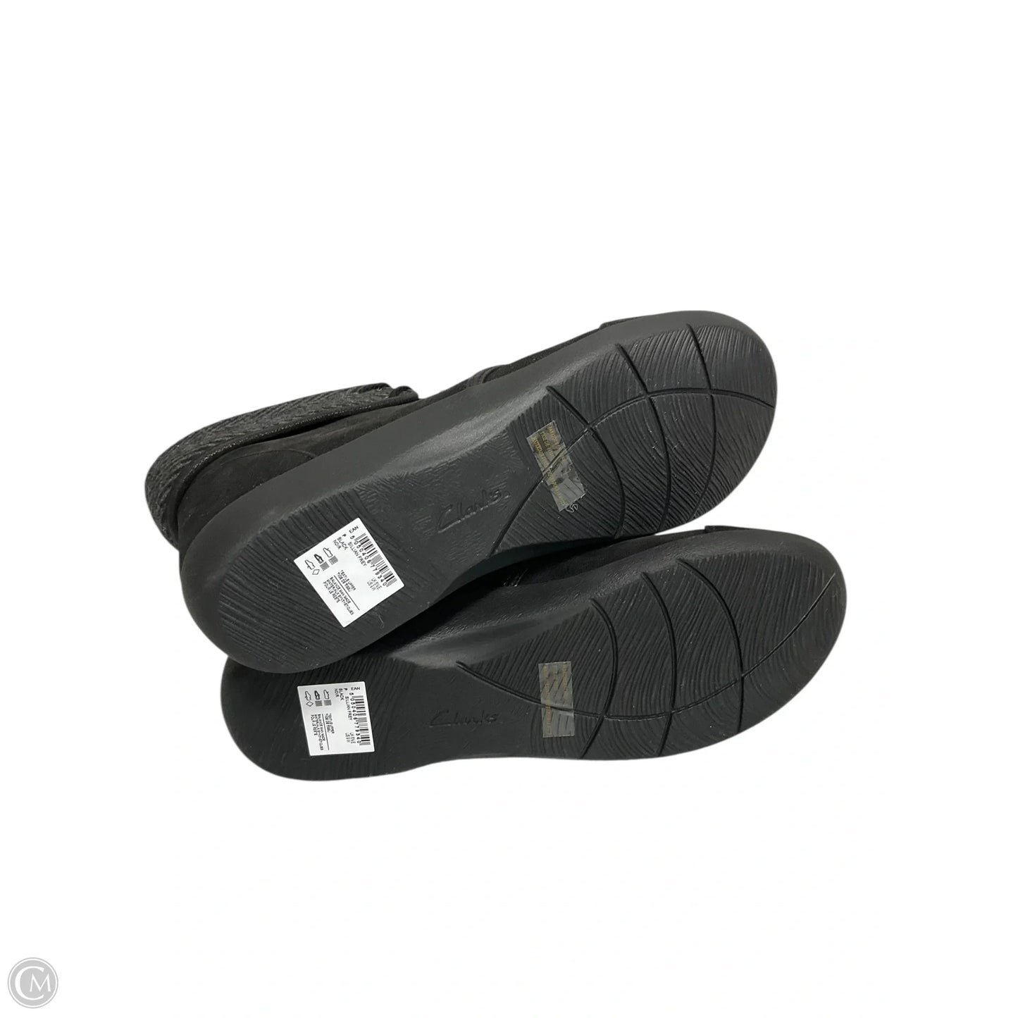 Boots Ankle Flats By Clarks In Black, Size: 9