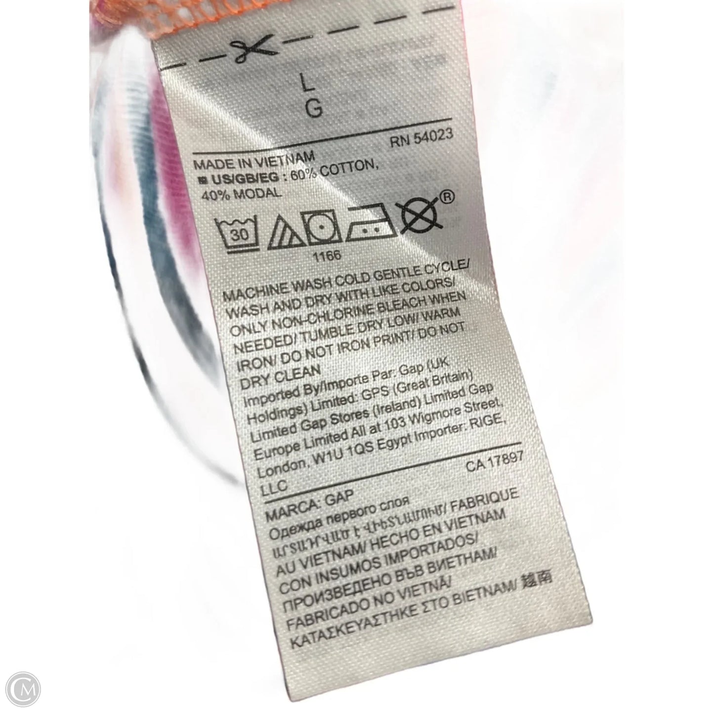 Top Long Sleeve By Gap In Striped Pattern, Size: L