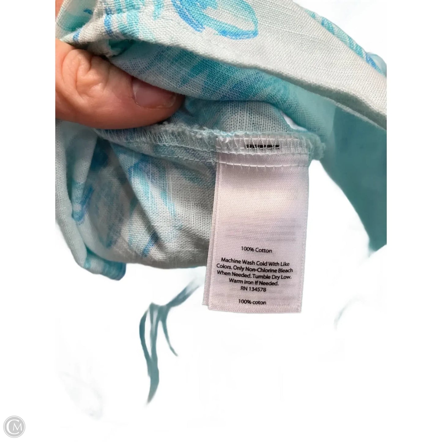 Top 3/4 Sleeve By Vineyard Vines In Blue, Size: M