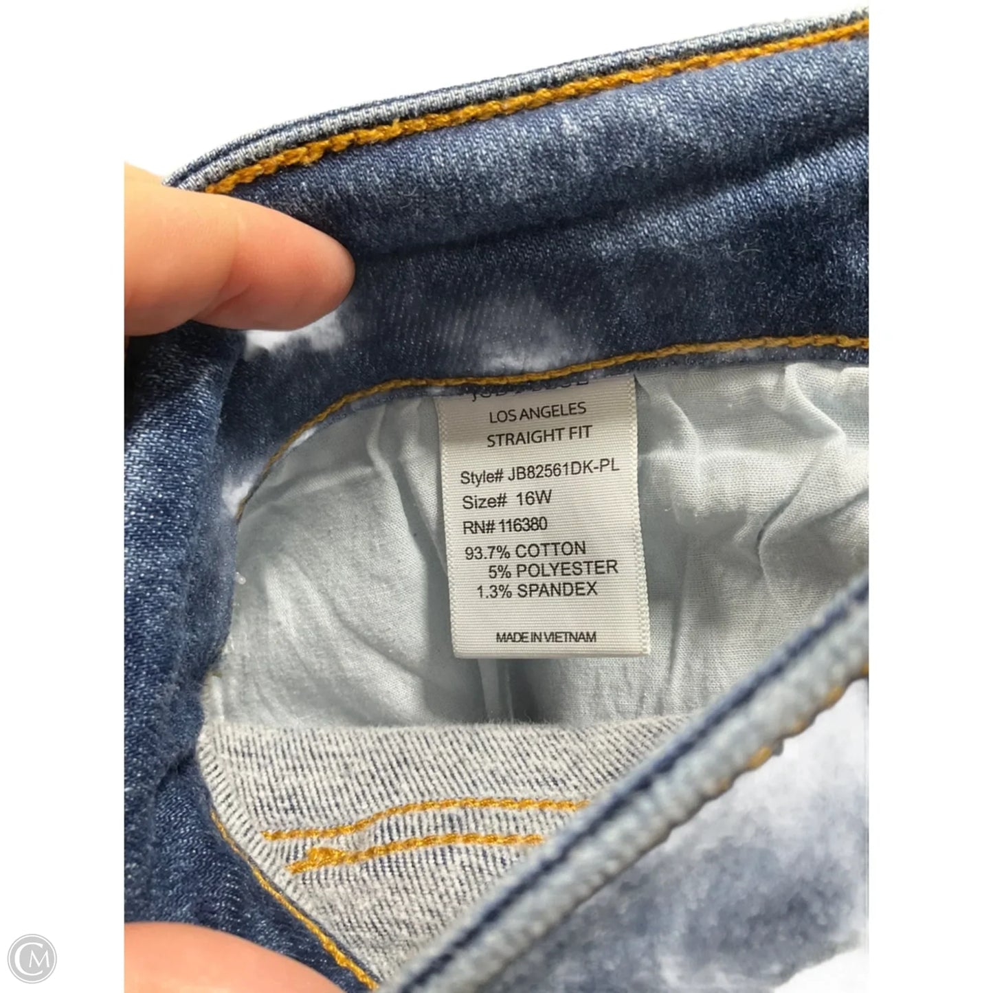 Jeans Straight By Judy Blue In Blue Denim, Size: 16