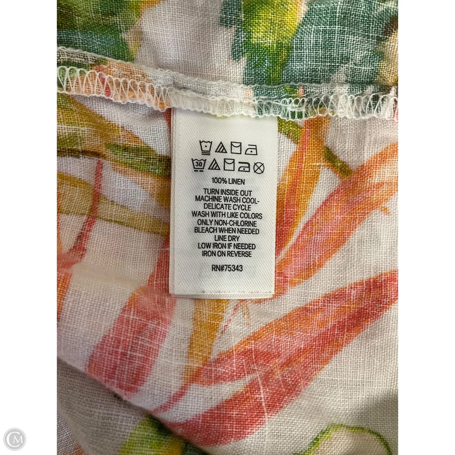 Dress Casual Short By Nicole Miller In Tropical Print, Size: Xs