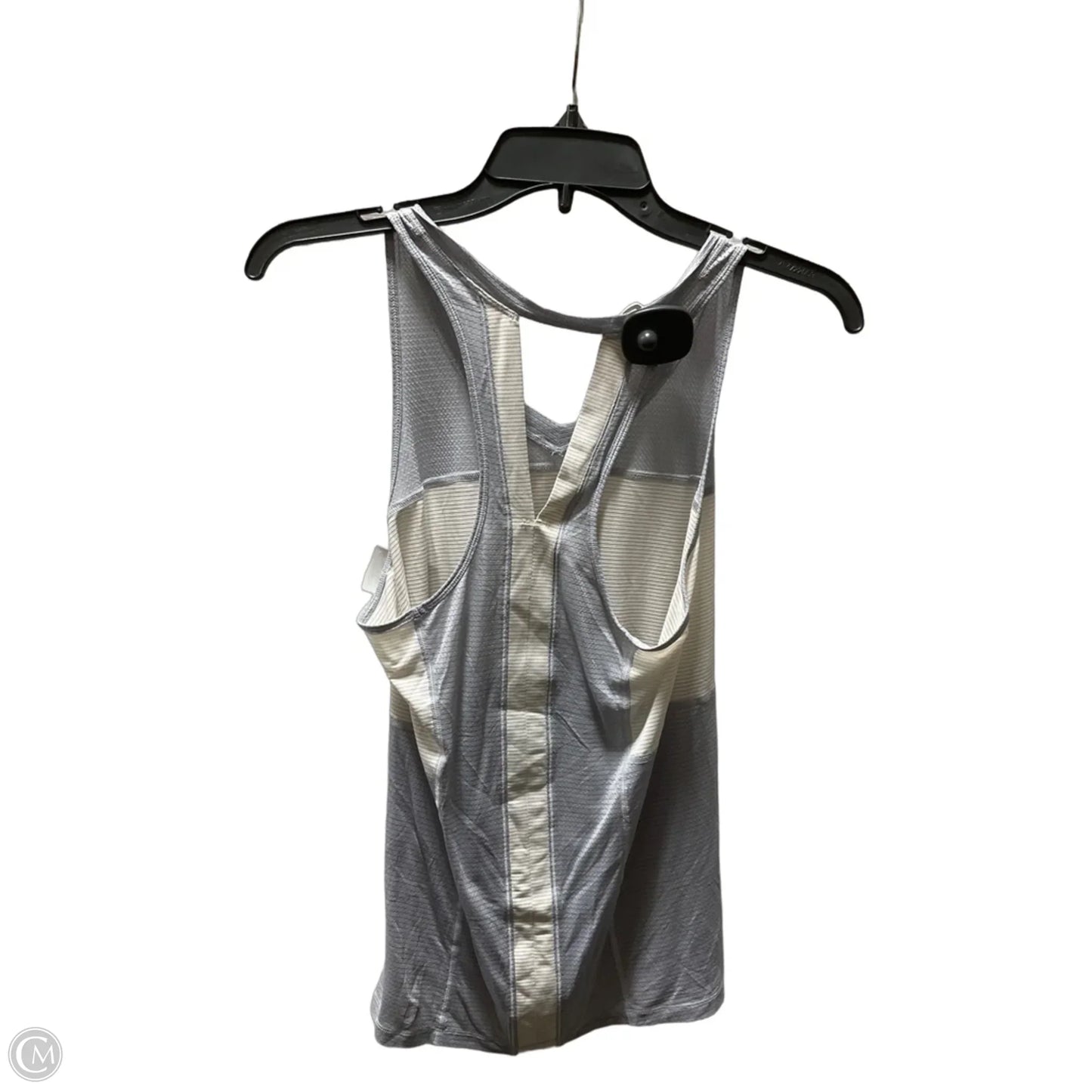 Athletic Tank Top By Lululemon In Cream & Grey, Size: 4