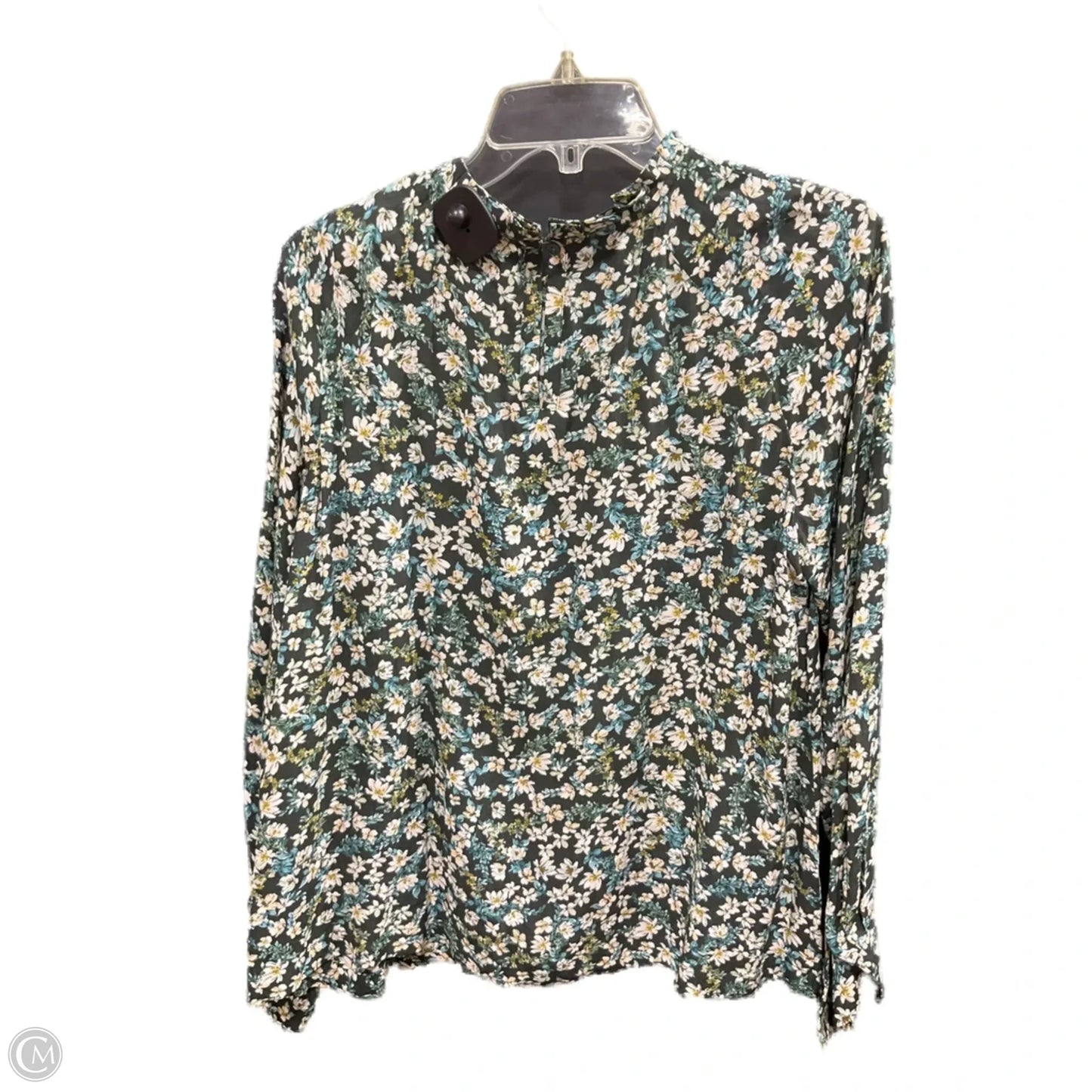 Top Long Sleeve By Loft In Green, Size: M