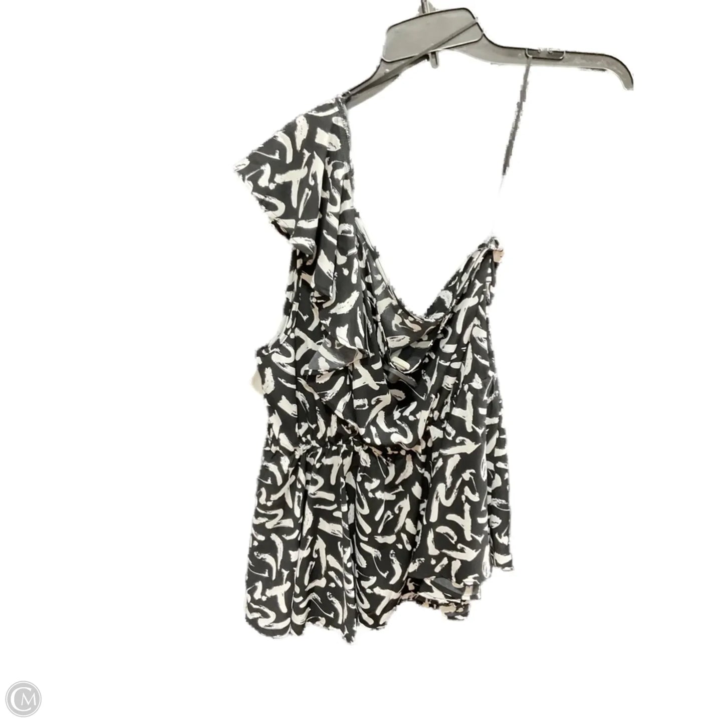 Top Sleeveless By Gilli In Black & White, Size: 1x