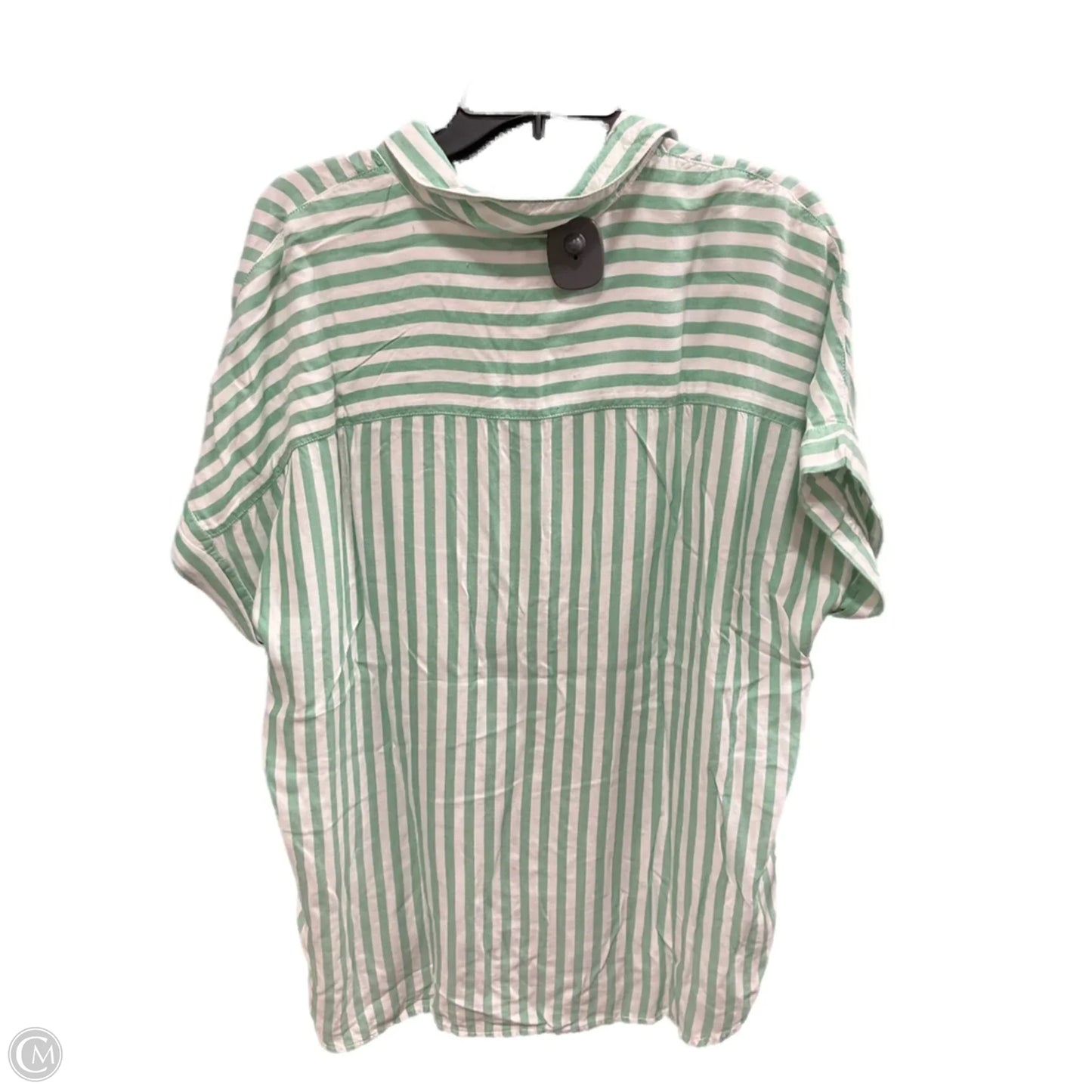 Blouse Short Sleeve By Beachlunchlounge In Striped Pattern, Size: Xl