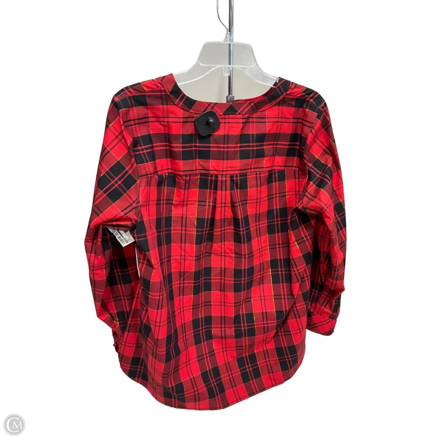 Top Long Sleeve By Talbots In Red, Size: 1x