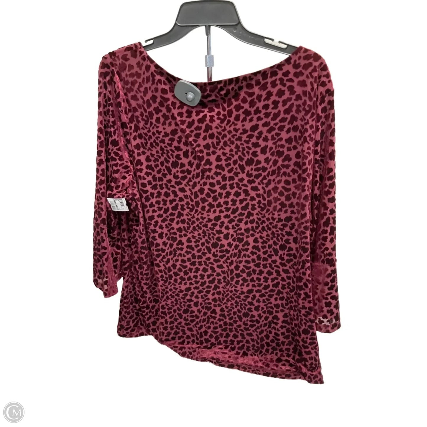 Top Long Sleeve By Talbots In Red, Size: 2x