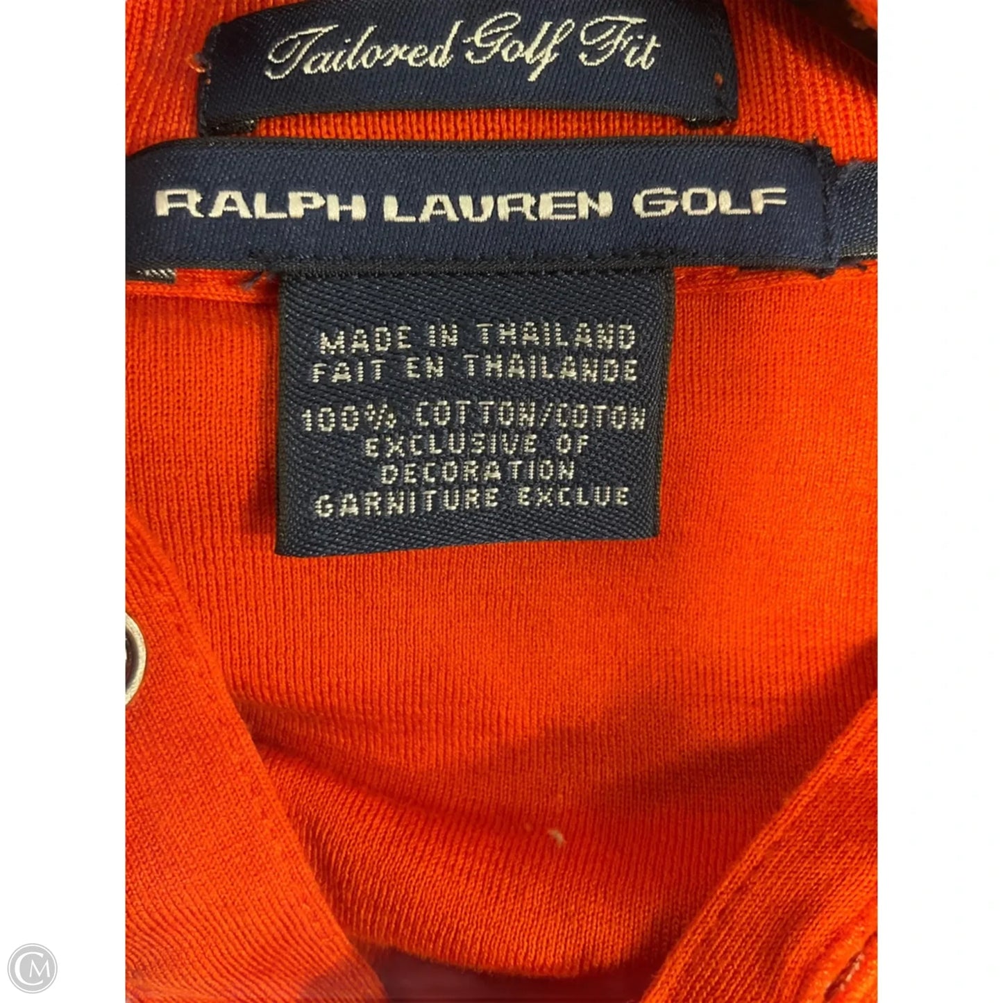 Top Short Sleeve By Ralph Lauren In Orange, Size: S
