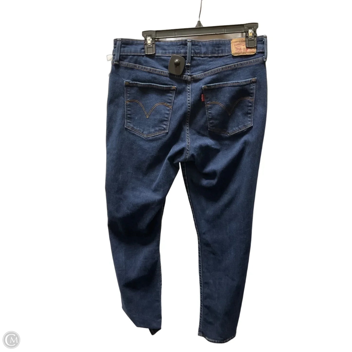 Jeans Skinny By Levis In Blue Denim, Size: 14