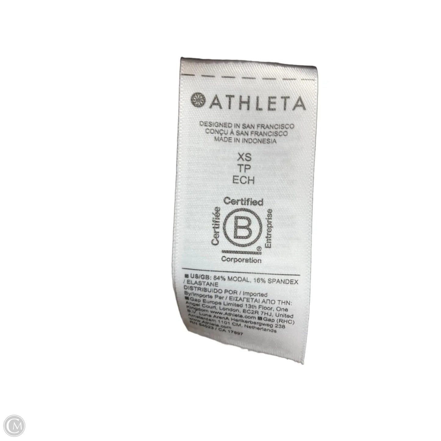 Top Short Sleeve By Athleta In Black, Size: Xs