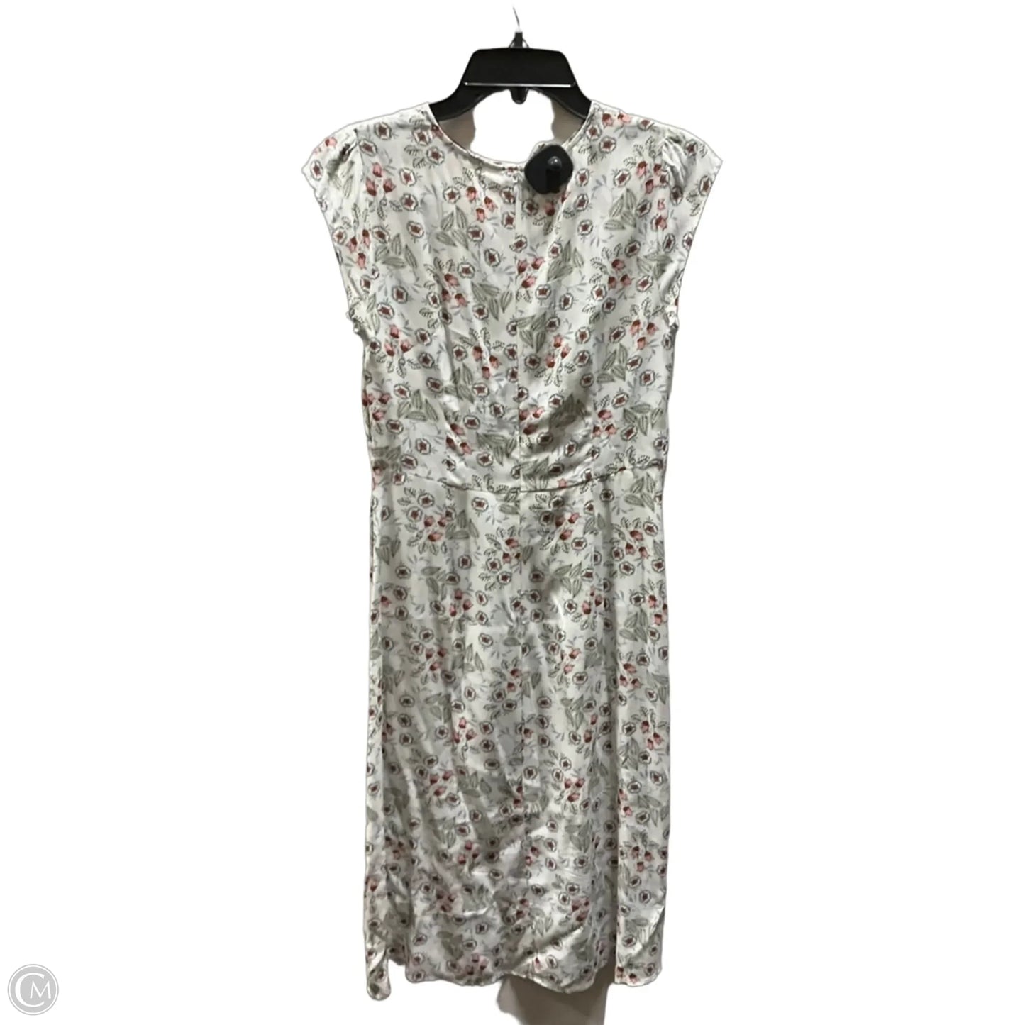 Dress Casual Midi By Loft In Pink & White, Size: Xs