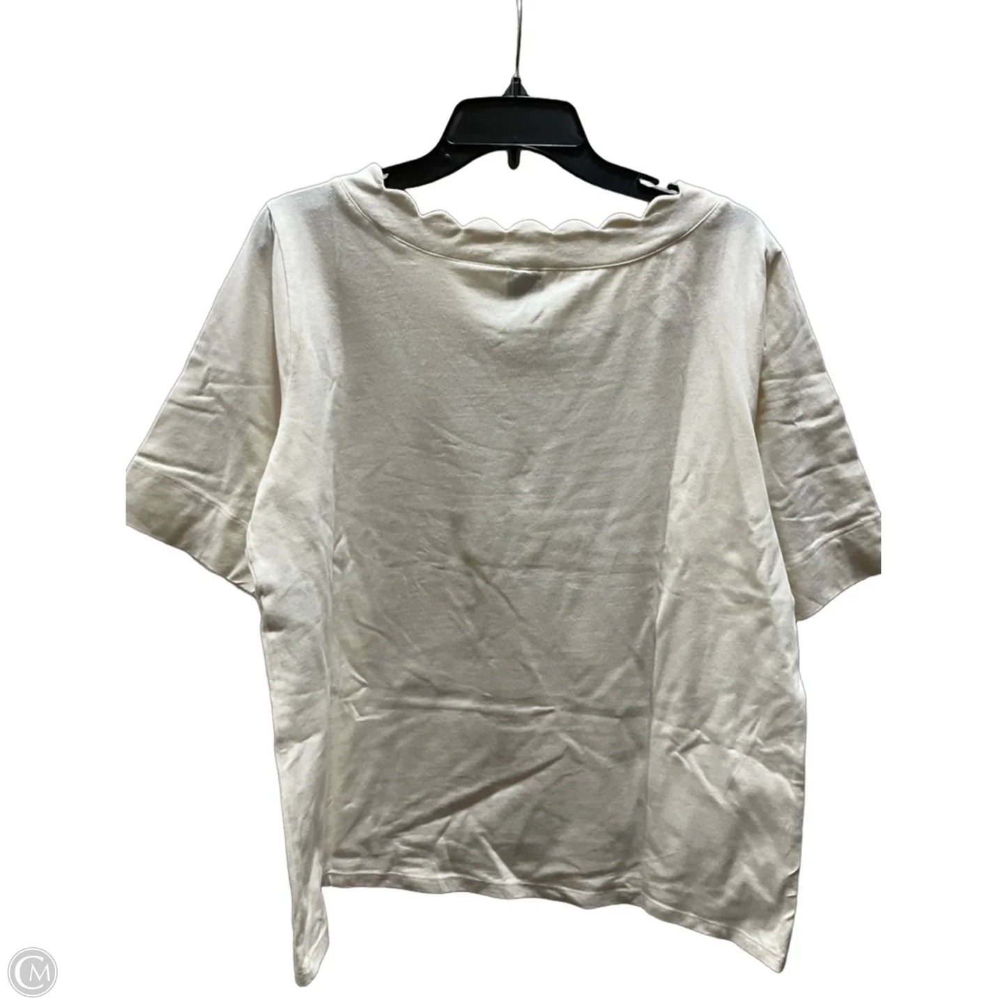 Top Short Sleeve By Anne Klein In Cream, Size: Xl