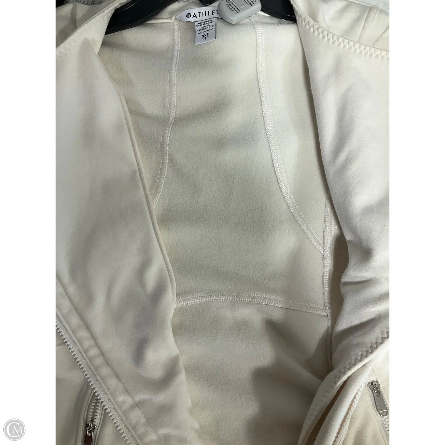 Athletic Jacket By Athleta In Cream, Size: Xxs