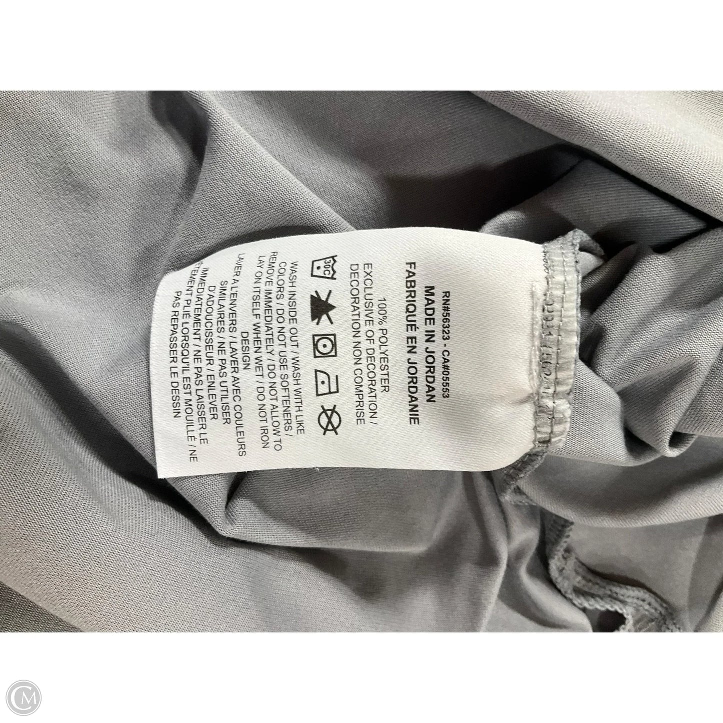 Athletic Top Short Sleeve By Nike Apparel In Grey, Size: S