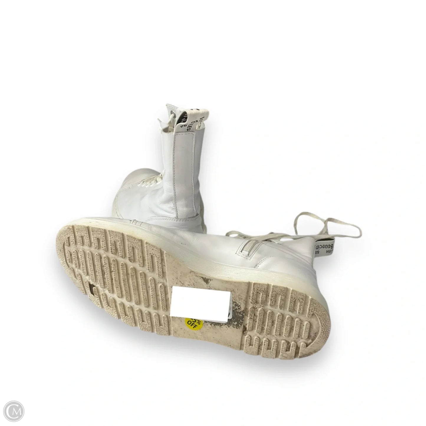 Boots Combat By Dr Martens In White, Size: 9