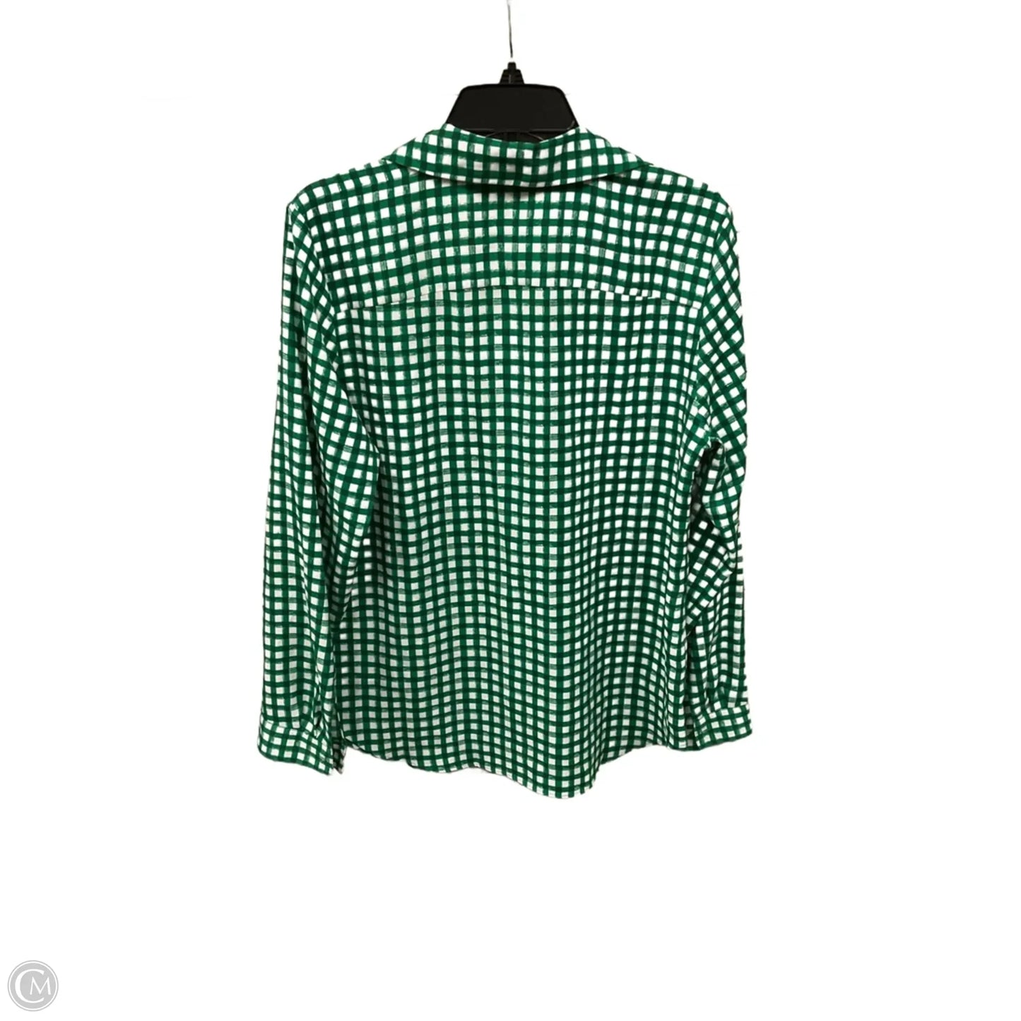 Blouse Long Sleeve By Ann Taylor In Green, Size: L