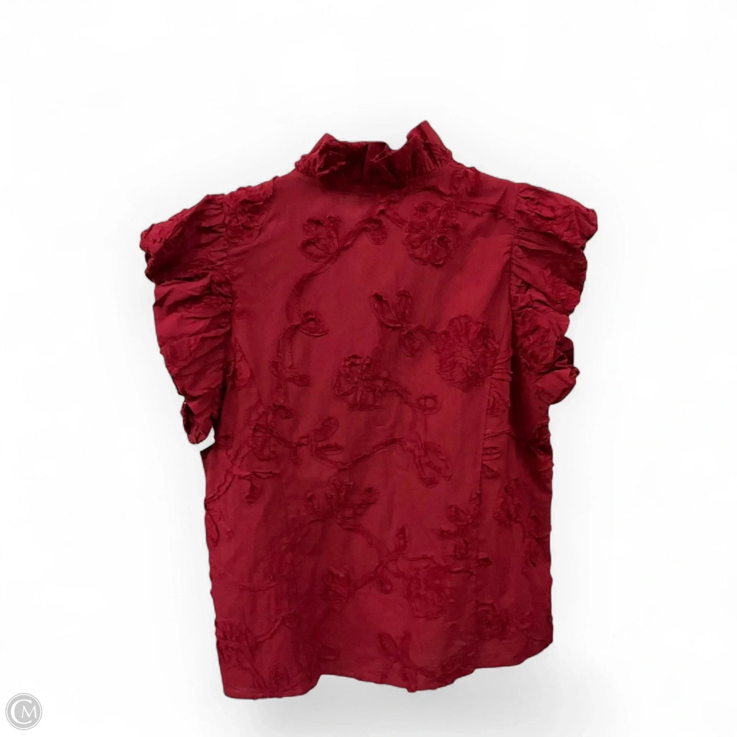 Blouse Short Sleeve By Entro In Red, Size: M