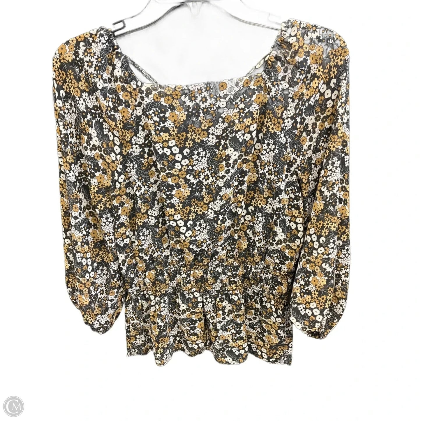 Top Long Sleeve By Cato In Floral Print, Size: Xs