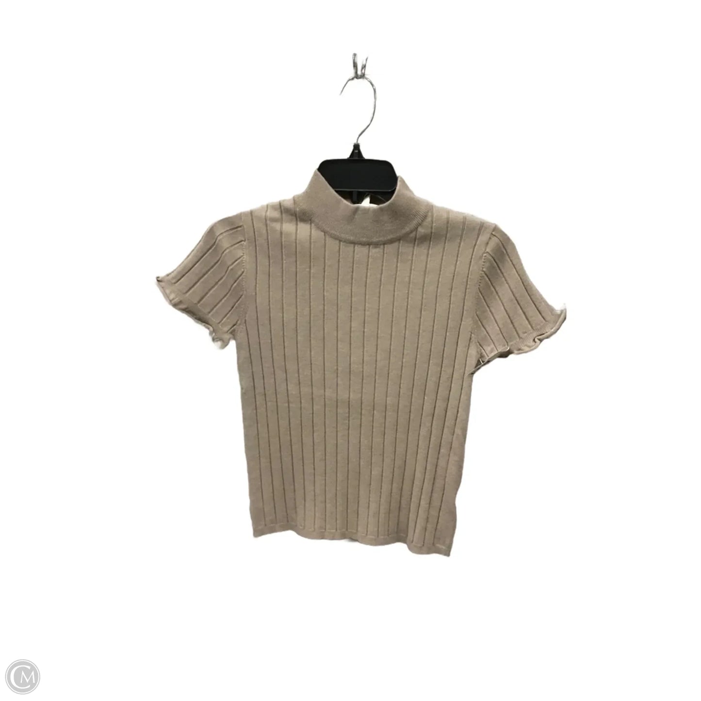 Top Short Sleeve By Bohme In Tan, Size: S