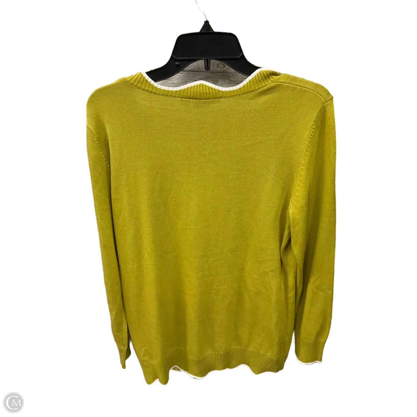 Top Long Sleeve By Nina Leonard In Green, Size: L