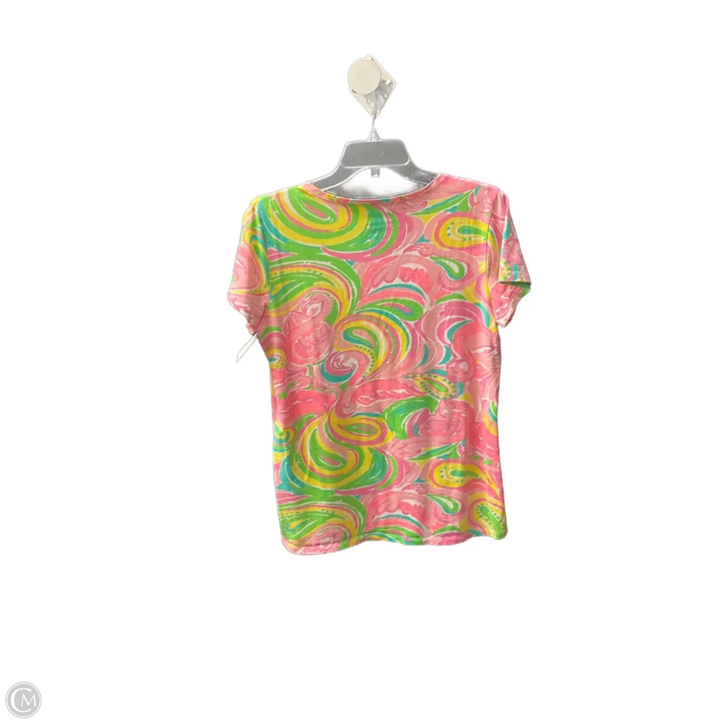 Top Short Sleeve Designer By Lilly Pulitzer In Pink, Size: L