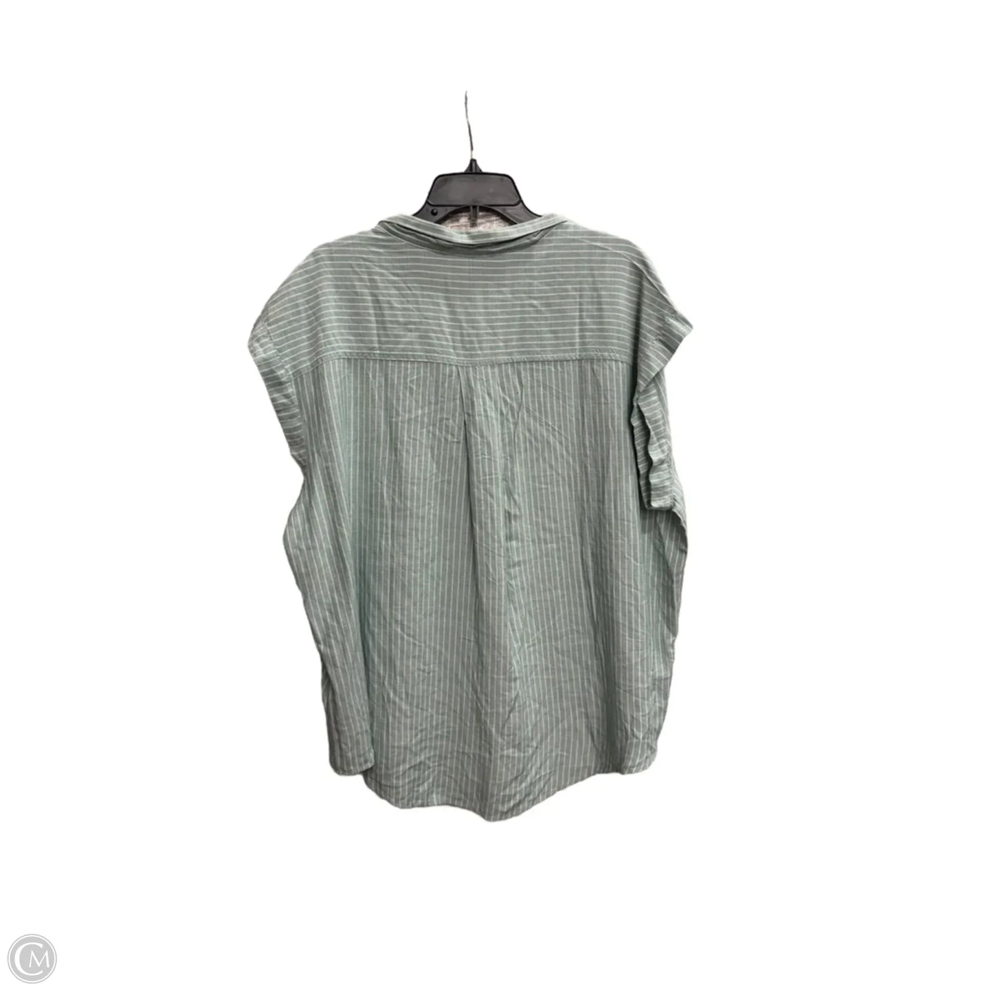 Blouse Short Sleeve By Jachs Girlfirend In Green, Size: Xxl