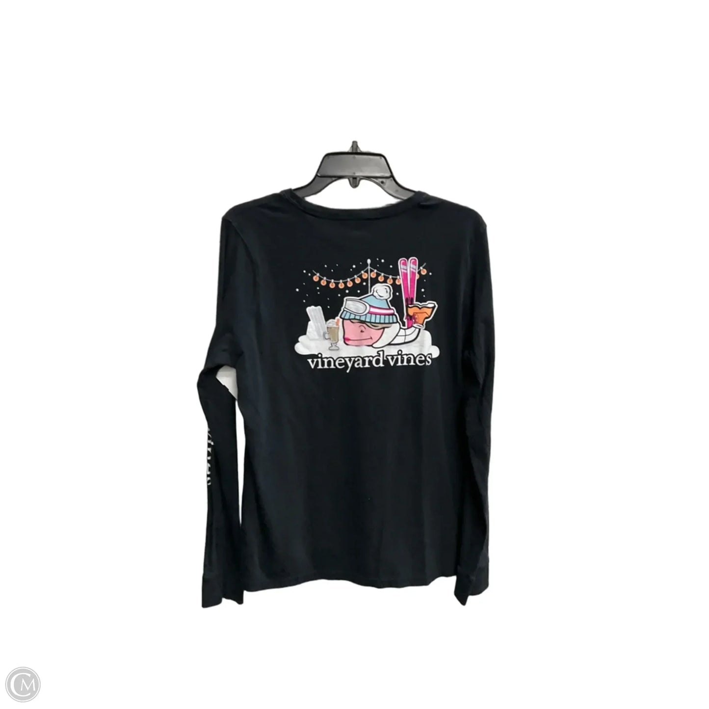 Top Long Sleeve Basic By Vineyard Vines In Black, Size: L