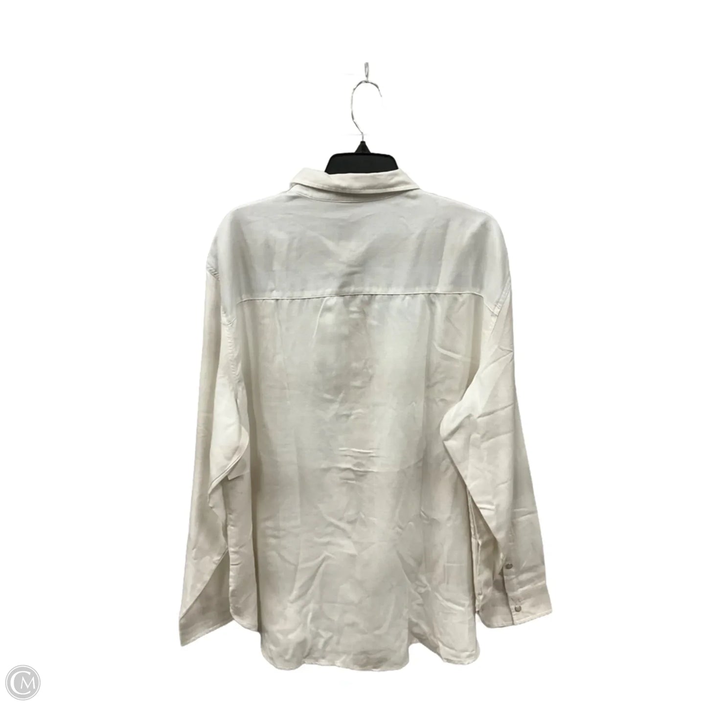 Blouse Long Sleeve By Jachs Girlfirend In White, Size: 3x