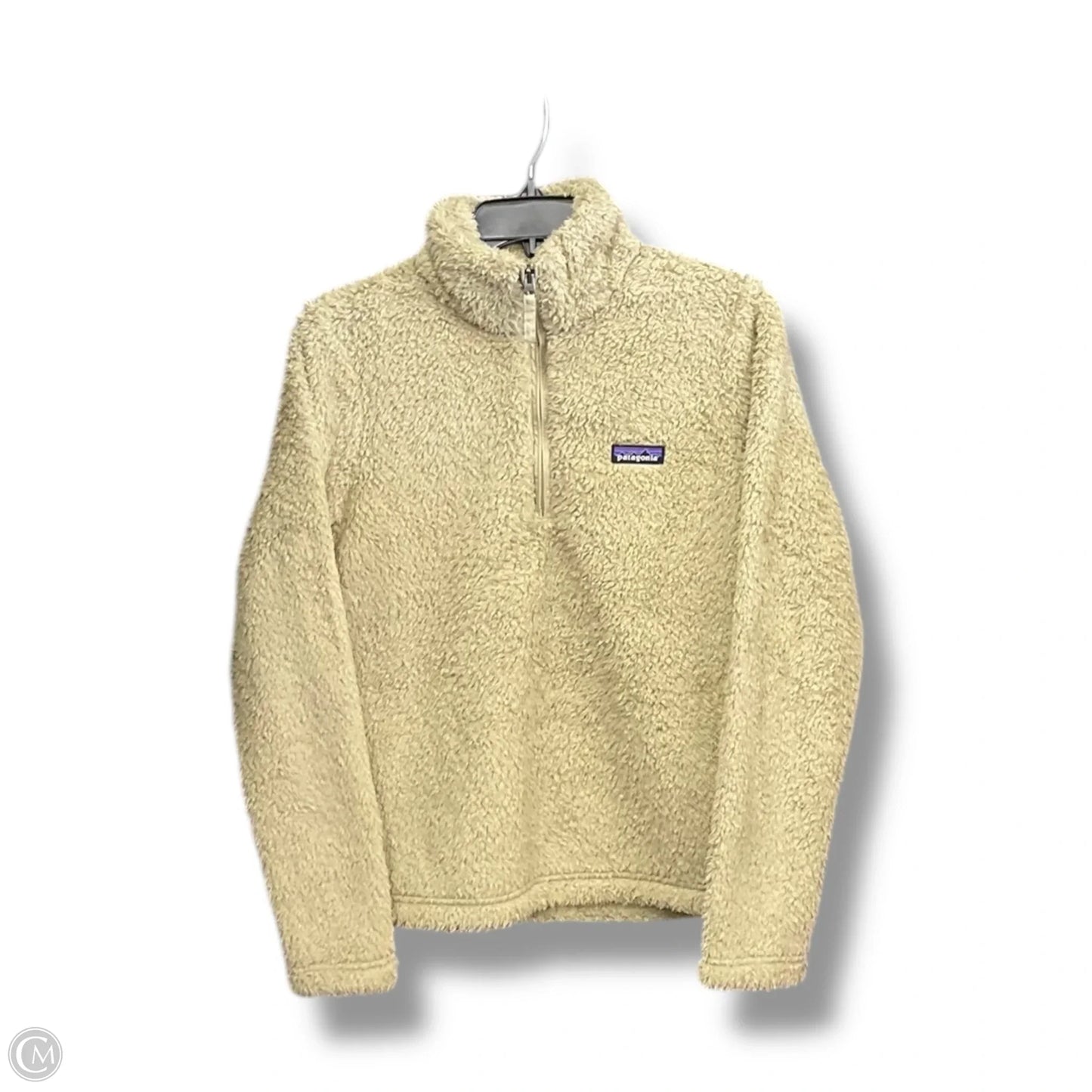 Athletic Top Long Sleeve Collar By Patagonia In Beige, Size: S